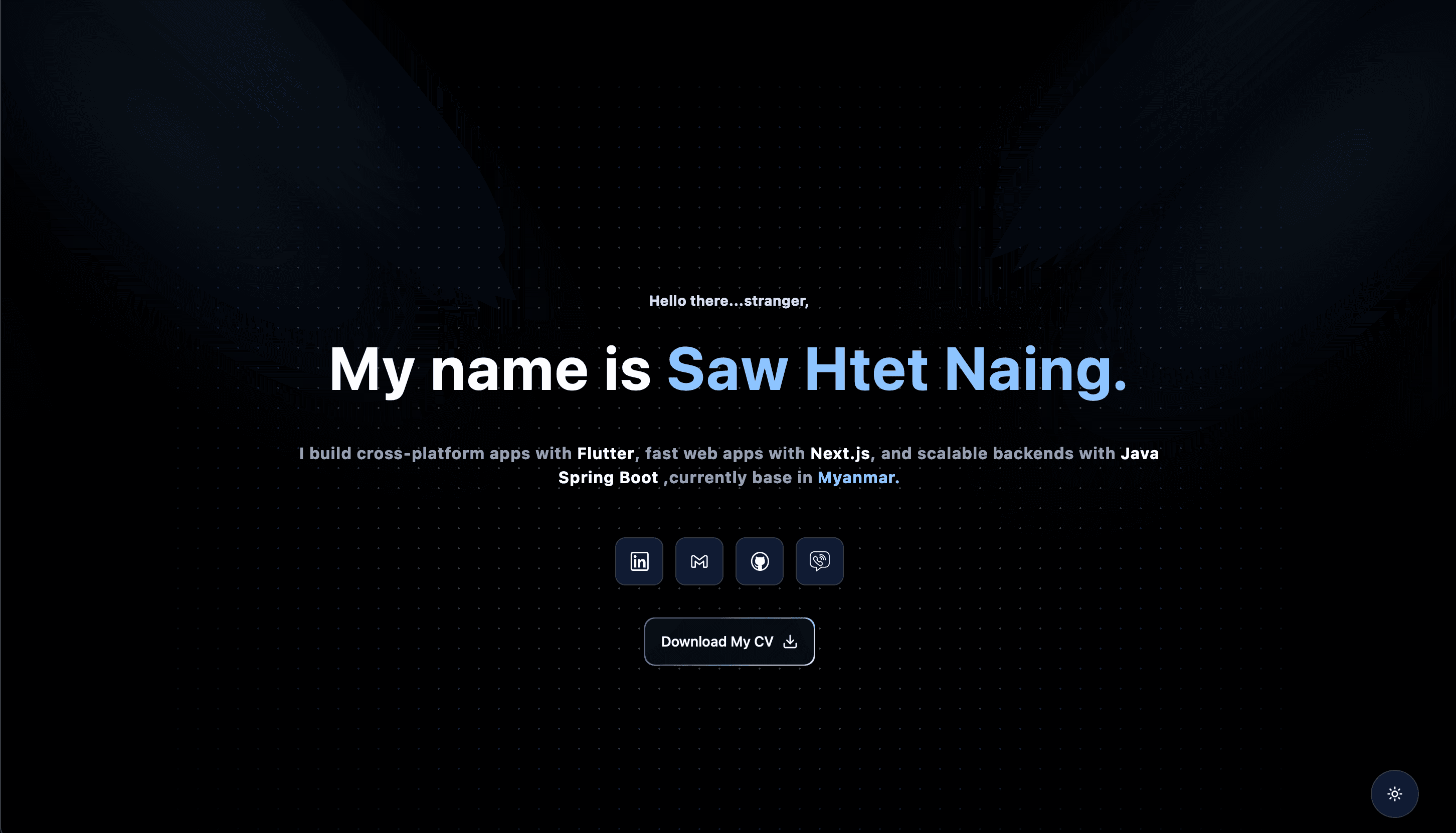 Portfolio website screenshot