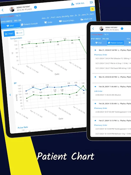 Hospital E-book clinical workflow screen 3